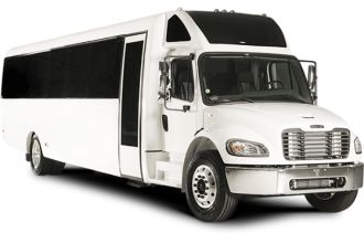 A white medium-sized minibus